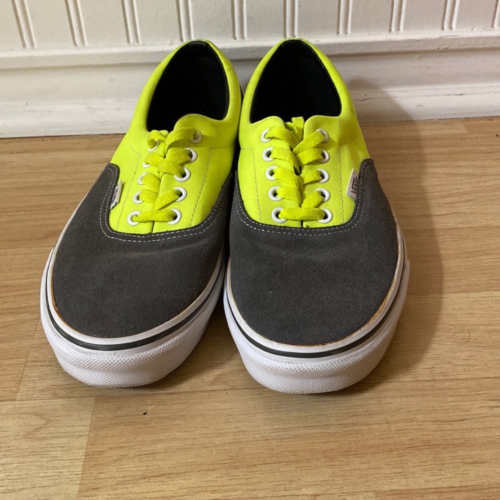 Neon yellow classic Vans shoes. Size 9.5